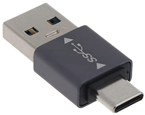 ZEPFJHE Adaptador USB a tipo C USB 3.0 a USB C macho, convertidor de datos, conector de conversión de 10 Gbps, transferencia de datos de carga