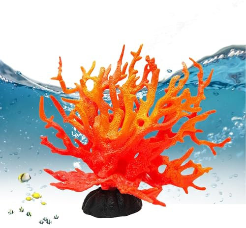 Acquario artificiale corallo - piante sottomarine e decorazioni di barriera corallina | Accessori per paesaggi colorati per le vasche per pesci per acquari marini e d'acqua dolce | Decorazioni di terr