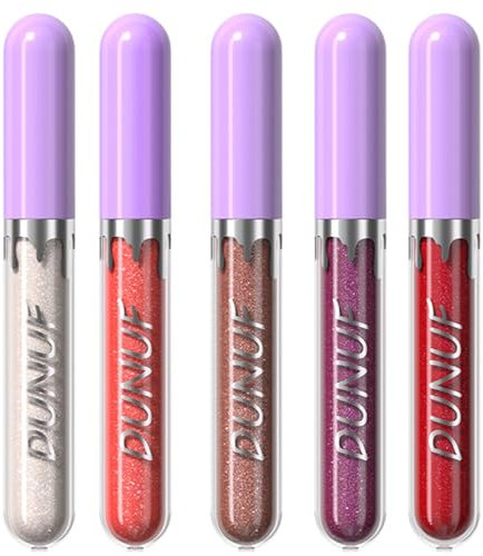 Diamonds Glitzerte Lipgloss Set Dauerhafte Höhen Leuchten Schimmer Flüssiger Lippenstift Set Feuchtigkeitsspendende Feuchtigkeits Lipgloss Set