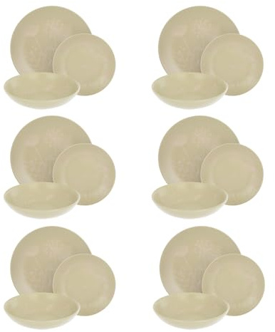 18-teiliges Teller-Service Flor Collection grün