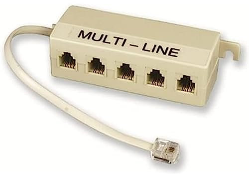 Electraline 208562020 Telefon-Hub/Verteilerkabel, mit 5 Steckbuchsen und Kabel