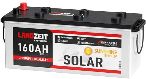 Solarbatterie 160Ah 12V Wohnmobil Boot Wohnwagen Camping Schiff Batterie Solar