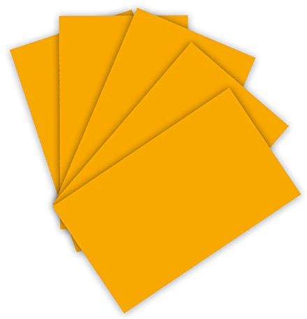 folia 6316 - Tonpapier 130 g/m², Tonzeichenpapier in dunkelgelb, DIN A3, 50 Bogen, als Grundlage für zahlreiche Bastelarbeiten
