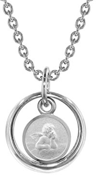 trendor Taufkette 925 Silber Taufring Mit Engel zauberhafter Taufschmuck für Mädchen, Jungen oder Mütter aus Sterling-Silber, Geschenkidee zur Taufe, 73259