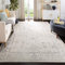 Safavieh Adirondack Collection Tapis Vintage à Poils Courts pour Salon, Salle à Manger, Chambre à Coucher Ivoire et Argent 155 x 229 cm