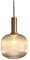 HJXDtech Lámpara Colgante Industrial con Pantalla de Cristal a Rayas, Vintage Dorado E27 Lámpara Suspendida de Techo Ajustable para Cocina Comedor Salón Bar Pasillo Restaurante (Ámbar, 20 cm)