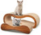FluffyDream 2-in-1 Doppelschicht Kratzbretter Katze, Kratzpappe für Katzen, Katzen Zubehör Langlebige Brettpolster Verhindert Möbelschäden Lounge Bett, XL