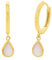 Amor Creolen 925 Sterling Silber Perlmutt Damen Ohrschmuck, 2,5 cm, Gold, Kommt in Schmuck Geschenk Box, 2035995