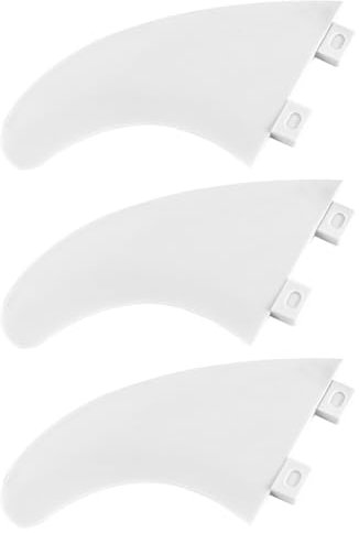 Namvo 3Pcs FCS Surfbrett G5 Flossen Kunststoff Surfbrett Flossen Stil Thruster Set Weiß