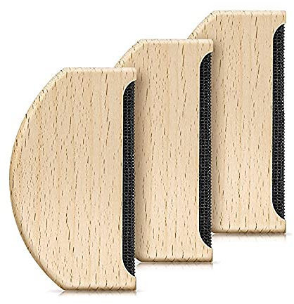 3 Stück Holz Fuzz Shaver, Anti Pilling Kamm Portable Lint Remover Wollkamm Fusselkamm Clothes Lint Remover Für Wolle Kaschmir Und Weitere Stoffe, Kleidung, Matratzen Und Tierhaare Zu Entfernen