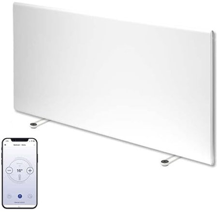 Adax Neo Wifi Portable Electric Panel Heater/Convector Radiator With Timer, Thermostat, Voice Control, Splash Proof (White, 600W)