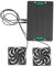 TKSE Solarpanel Lüfter Kit, Solar Panel Fan Kit Dual Air Extractor Außenbelüftungsgeräte Für Gewächshäuser 10w 800ma Monokristallines Silizium Solarpanel Für Wohnmobil-gewächshäuser
