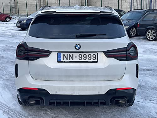Heckstoßstangen-Diffusor, Performance-Erweiterung, Addon mit Rippen/Lamellen für M Sport BMW X3 G01 LCI