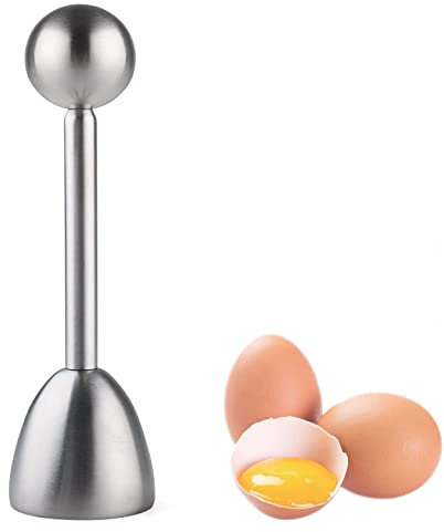 Egg Cracker Topper Stainless Steel Eggshell Cutter Egg Topper Kitchen Tool Egg Opener Egg Shell Remover Separator for Hard Soft Boiled Eggs and Egg Crackers