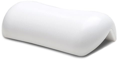 POFIBO Badewannenkissen,Badewannenkissen Nacken,PU-Badekissen mit Saugnäpfen,Badekissen für Entspannung von Nacken,für Badewanne, Spa(Weiß)