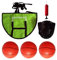 Basketballkorb Trampolin mit Ballpumpe, Trampolin Basketballkorb Indoor mit Mini Basketbällen TrampolinZubehör 3 Stück Bällen für Kinder Erwachsene Innen und Außenbereich Grünes