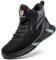 Scarpe Antinfortunistiche Uomo Alte Scarpe da Lavoro Donna Leggere e Comode con Punta in Acciaio Scarpe Sicurezza Traspiranti 8081 Nero/43