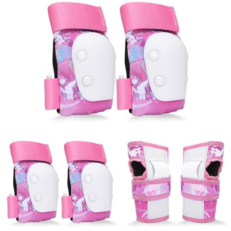 Knieschoner Kinder Schoner Inliner Kinder Knieschützer Ellenbogenschützer Set für 3-5-8 Jahre Jungen Mädchen Schutzausrüstung Schützer Set für Rollerskates,Fahrrad, Radfahren, Skateboard, Scooter