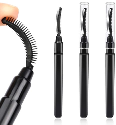 3 Pcs Silicone Lash Brush with Cap Eyebrow Definer Eyelash Grooming Lift Tools Mascara Eye Makeup Tool for Women Men