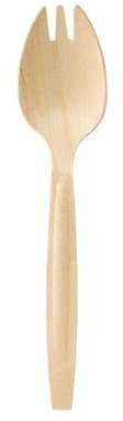 Holzbesteck Göffel gewachst natur, 147 mm, aus Birkenholz, 100 Stück