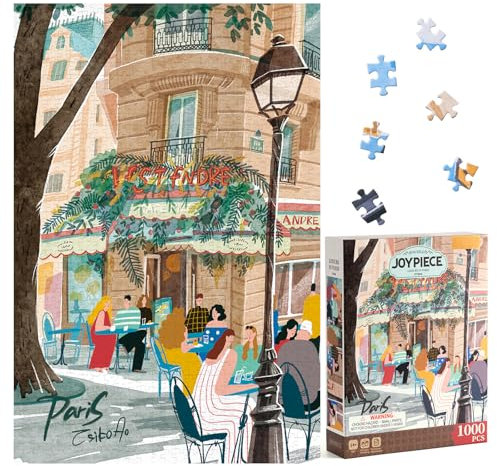 ROWOOD 1000 Teile Puzzle für Erwachsene Kinder, herausforderndes Spiel, Lernspielzeug, Puzzle Geschenke für Frauen Männer, Freizeit in Paris