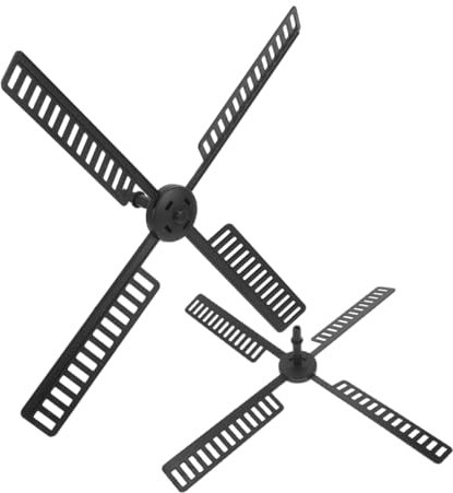 Abaodam 2Pcs Solar Windmill Lighthouse Accessories Outdoor Gardens Garden Ornaments with Stability for Decor and Garden