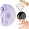 2 in 1 Electric Polishing Automatic Nail Clippers Electric Nail Clippers with Led Light USB Rechargeable and Portable Toe Trimmer Electric Nail Clippers for Adults (Purple)