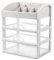Eeuye 1 Cajón de Escritorio de Plástico Transparente de Cuatro y Cajones, Caja de Almacenamiento para Cosméticos, Tocador, Estante de Almacenamiento