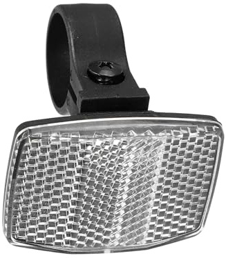 Gyrodymix Fahrradreflektoren Vorne Hinten Weiß 1 STK Wasserdicht Kunststoff | Größe 5.4x4cm, Lochdurchmesser 2.4cm, Langlebig, Sicherheitswarnreflektor