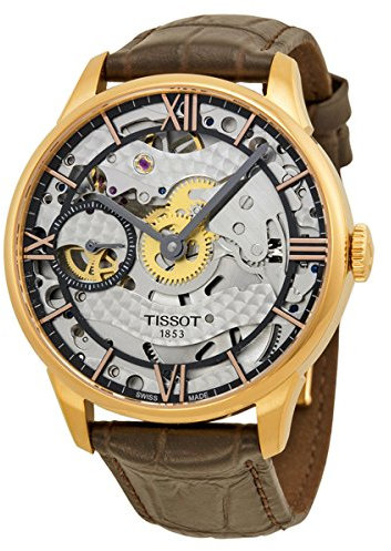 Tissot Herren-Uhren Analog Handaufzug One Size Leder 86472988