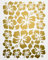 WANDfee Wandtattoo Hibiskus Blumen Hibiskusblüten FARBWUNSCH gold Wandsticker Wandaufkleber Fliesenaufkleber