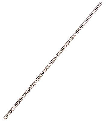 Walfront Broca Extra Larga de 4,5 mm Broca Helicoidal HSS de 200 mm Broca Helicoidal de Vástago Recto para Madera Plástica de Aluminio