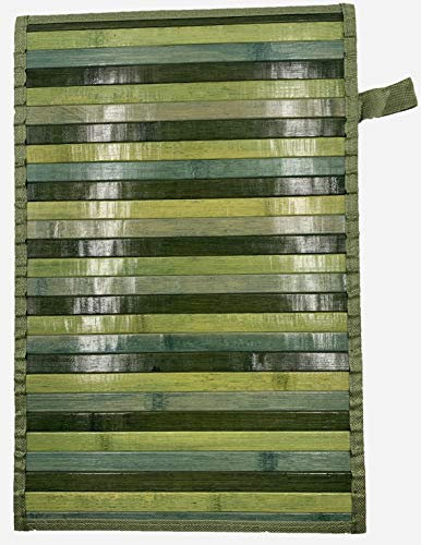 EUROSTYLE Degrade Bambus-Teppich mit rutschfester Rückseite (50 x 175 cm, Grün)