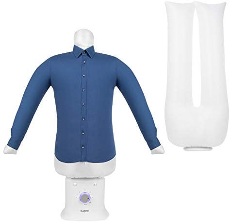 KLARSTEIN ShirtButler Deluxe - Macchina Automatica di Asciugatura e Stiratura, 2 in 1, Riscaldatore di Sicurezza da 1250 W, Tecnologia HotAir, timer: 0-180 Mib. Materiale: Nylon Oxford