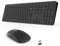 LeadsaiL Wireless Keyboard and Mouse Set, Wireless USB Mouse and Full-Sized Computer Keyboards Combo, QWERTY UK Layout for HP/Lenovo Laptop and Mac