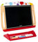Janod - Tischtischtafel aus Holz Doppel Face Splash - Große Fläche - Magnetisches Whiteboard + Schiefertafel für Kreide - 4 Zubehör enthalten - Ab 3 Jahren, J09633