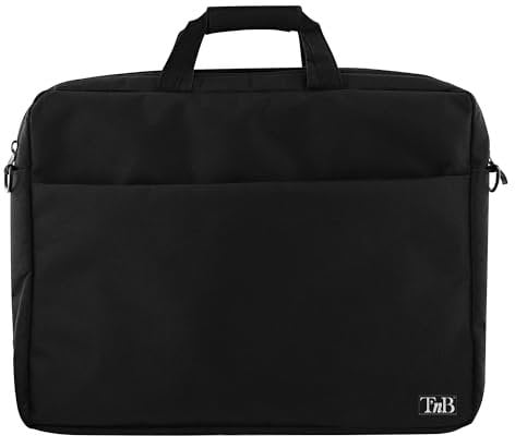 T’nB Sacoche de protection Ecoresponsable pour Ordinateur Portable jusqu’à 14 Pouces, en Textile Recyclé, Compatible Notebook/Dell/Lenovo/Acer/HP/MSI/Asus – Noir