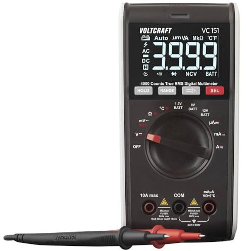 VOLTCRAFT VC151 Hand-Multimeter kalibriert (ISO) digital CAT III 600 V Anzeige (Counts): 4000