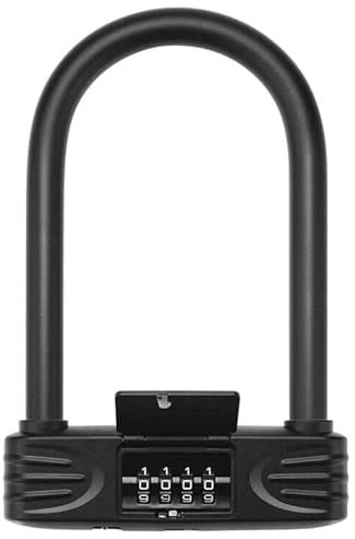 KENRONE Heavy Duty Bike U Lock, 4 Digit Combination Password Bicycle Lock with U-Lock Shackle, Waterproof, No Key, Bike U-Locks for Home, School, Travel