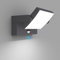 Klighten 24W Außenwandleuchte Außenlampe mit Bewegungsmelder IP65 Wandleuchte Innen Außen Wandlampe mit Schwenkbar LED Panel, Aussenleuchte für Garten Balkon Eingang, Anthrazit, Kaltes Weiß 6000K