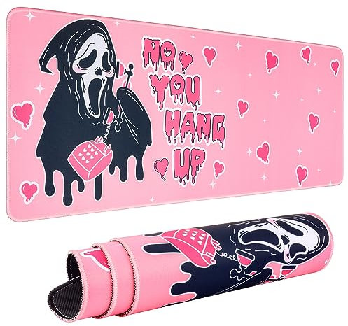 JOKBEN Mauspad,Gaming Mauspad XXL 800x300MM Anime Mousepad Für Büro Schreibtischunterlage Pad, Anti-Rutsch Gummibasis, Weich, Bequem und Langlebig (Rosa)
