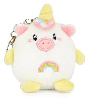 Balvi Porte-clé Fluffy Unicorn Couleur Blanc Porte clé en Forme de Licorne Métal/Toile