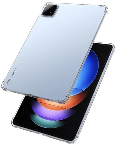 MEMELOKA Funda para Xiaomi Pad 6S Pro 12.4 Pulgadas, Transparent Suave TPU Anti-Scratch con Reforzada Silicona Bumper, Anti-Choques Carcasa Protectora Xiaomi Pad 6S Pro