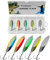 THKFISH Fishing Lures Trout Lures Fishing Spoons Lures for Trout Pike BBss CrBppie WBlleye Color B Single Hook 1/5oz 5pcs