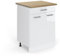 Vicco Küchenunterschrank R-Line, Weiß Hochglanz/Weiß, 60 cm mit Schublade, AP Eiche