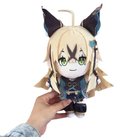 KUKUShining Genshin Plüschtier, 20cm Anime Plüsch Spielzeug Charakter Kuscheltier Cartoon Impact Spielzeugpuppe Geschenk for Fans Und Spieler(Kirara)