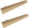 Sossai Holz Möbelgriffe aus Eiche | GAH01 | Lochabstand 160mm, Länge 220mm, 2 Stück