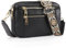CHIC DIARY Crossbody Bags for Women PU Leather Camera Bag Black Over Shoulder Purse with Adjustment Strap
