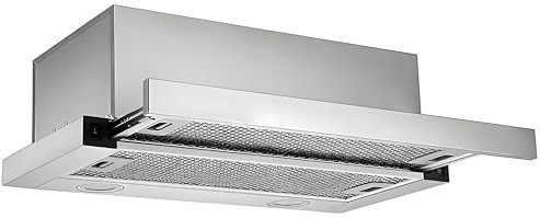 BEESOM Campana Extractora Bajo Armario | Campana Extractora Bajo Encimera Recirculación | Campana Telescópica Extractora | Caudal De Aire 18m³/Min | Luz LED De Bajo Coste,70cm