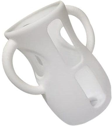 Couvre-biberon En Silicone Pour Biberons Nouveau-nés, 240ml Housse En Silicone Avec Poignée - Anti-chute Et Antichoc, Légère Et Portable, Housse Isolante En Verre Pour Une Alimentation Facile (Blanc)